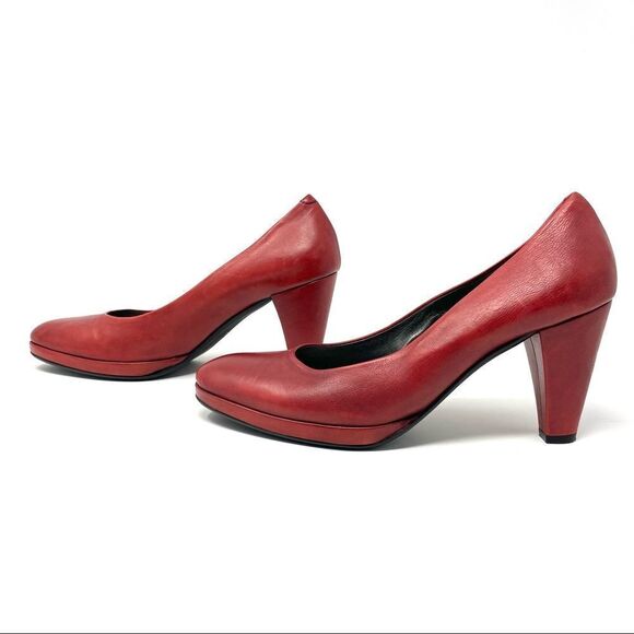 MARIPE Red Leather Pumps Size 40 - Picture 11 of 11